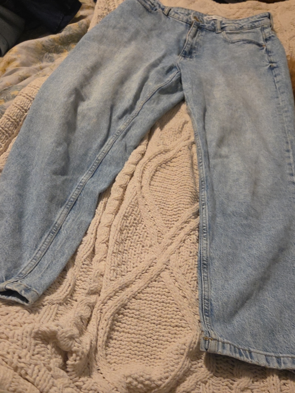 Zara Light Blue Boyfriend Jeans